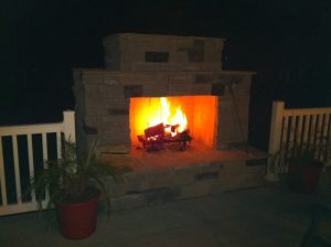 DIY Outdoor fireplace built by homeowner - build review